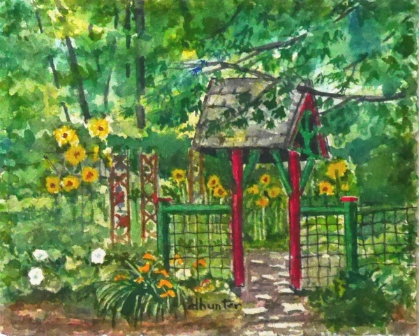 Through the Gate to the Sunflower Garden   Dorothy dhunter Adams   2018Copy