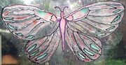 Butterfly - Pink Quartz & Green