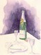 Chablis & Wine Glasses   Dorothy dhunter Adams   SOLD