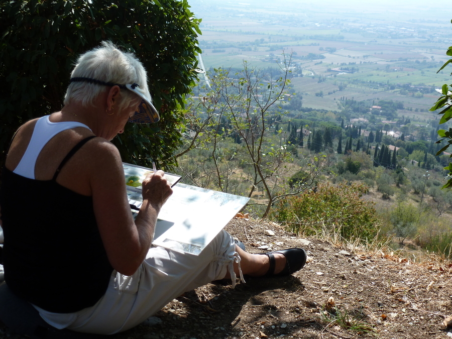 The Artist Painting - Cortona Italy