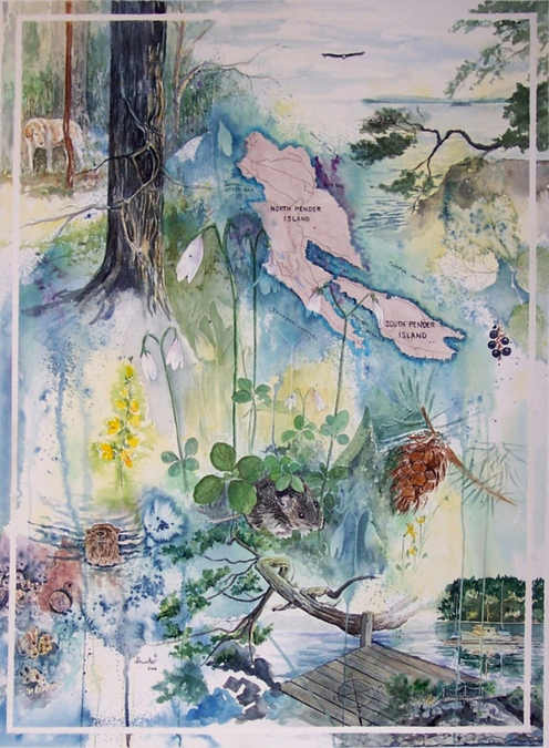 Pender Island Montage   SOLD