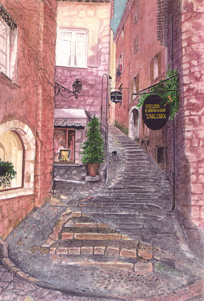 Church Hill - St. Paul de Vence   Dorothy dhunter Adams