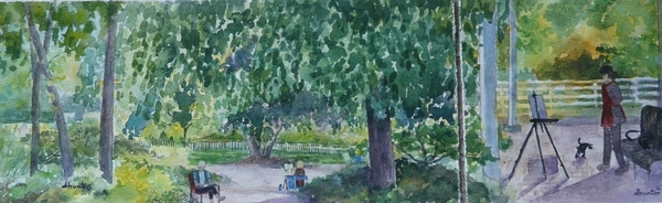 Under the Beech & Contemplation   2 separate paintings at Stonebridge Farm   Copy (2)