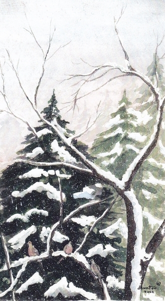 Winter Doves   bottom half diptych   Dorothy dhunter Adams   Copy (2)   Copy