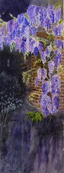 wisteria at dusk   dorothy dhunter adams   SOLD